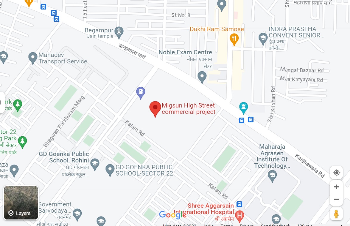 Migsun Rohini Central Location