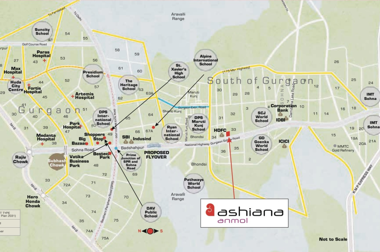 ashiana anmol location