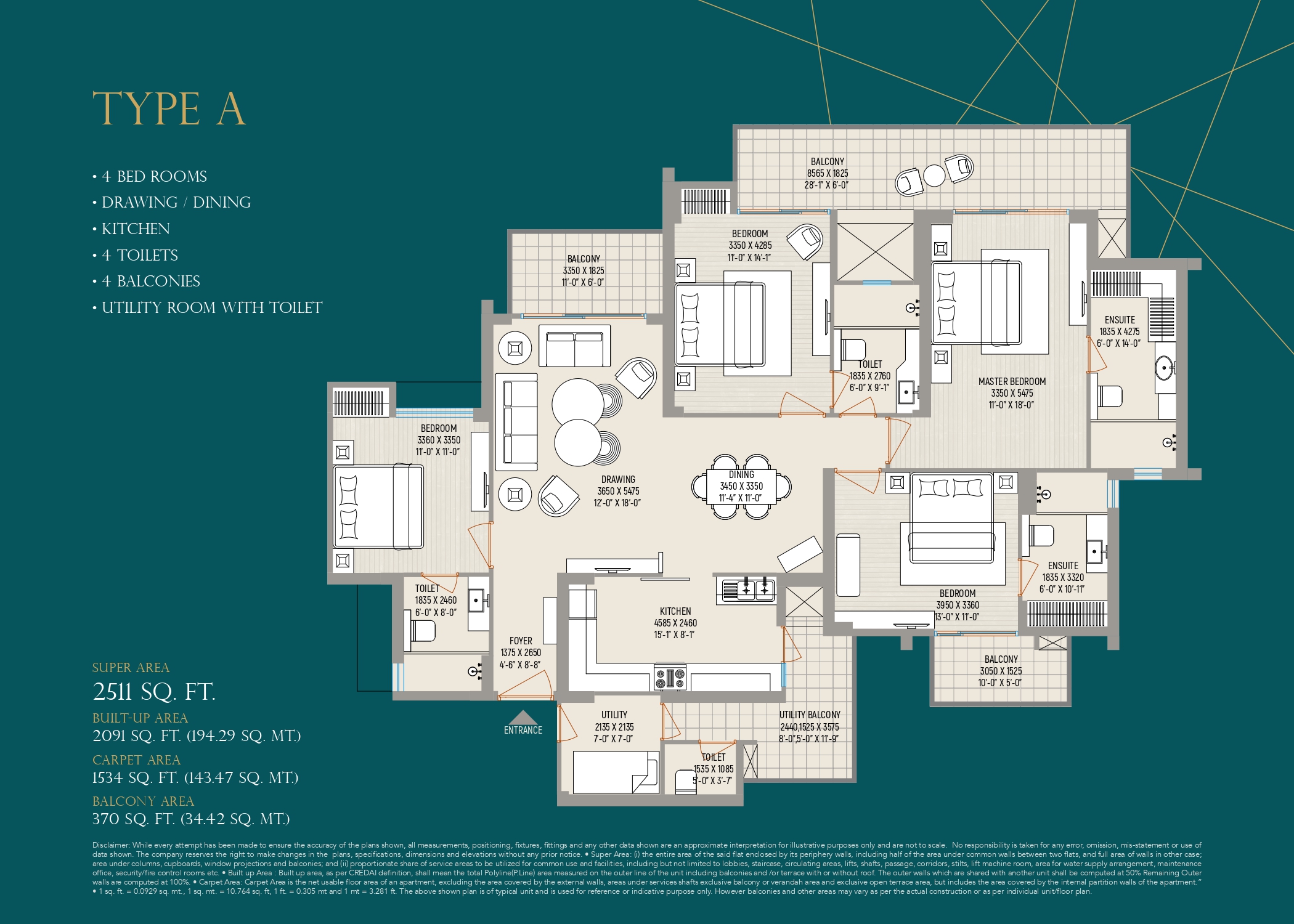 ivory County 5bhk Floor Plan