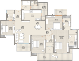 kalpataru vista 3bhk Floor Plan